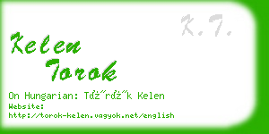 kelen torok business card